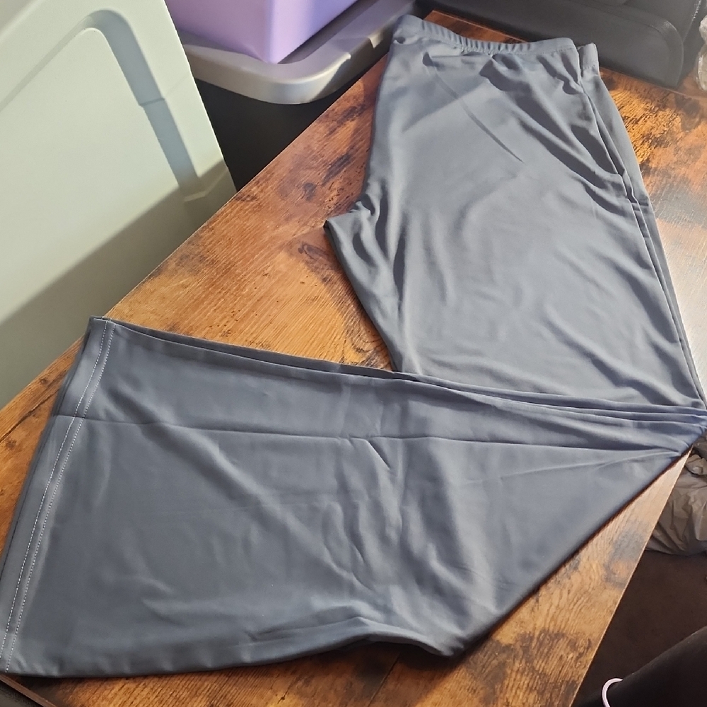 Womens Dark Gray Leggings 14 XXL highwasit Solid Color Flare Yoga, Workout